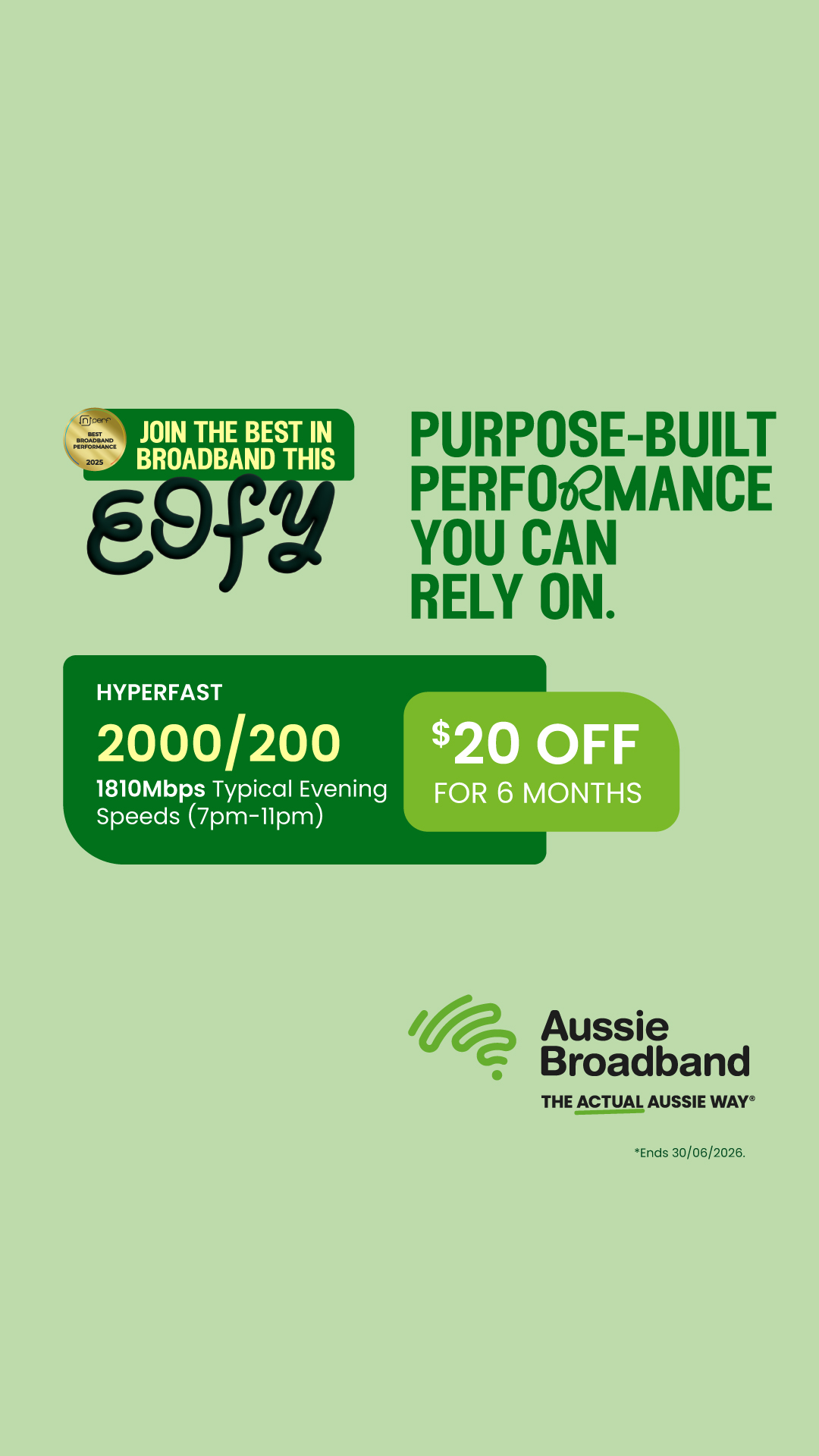 Aussie Broadband Facebook ad from Jun 12, 2026