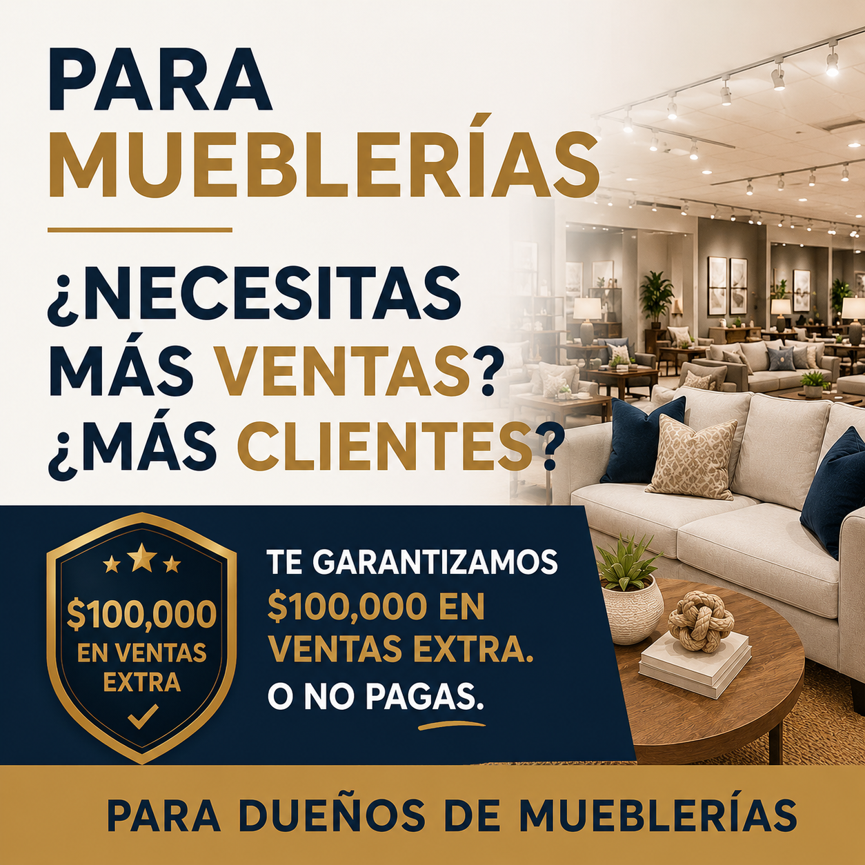 Future Cut Media - Raul Camarena Facebook ad: Quieres duplicar tus ventas de muebles?