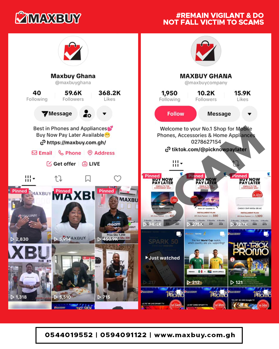 Maxbuy Ghana Facebook ad: Stay alert, and avoid becoming a victim of…