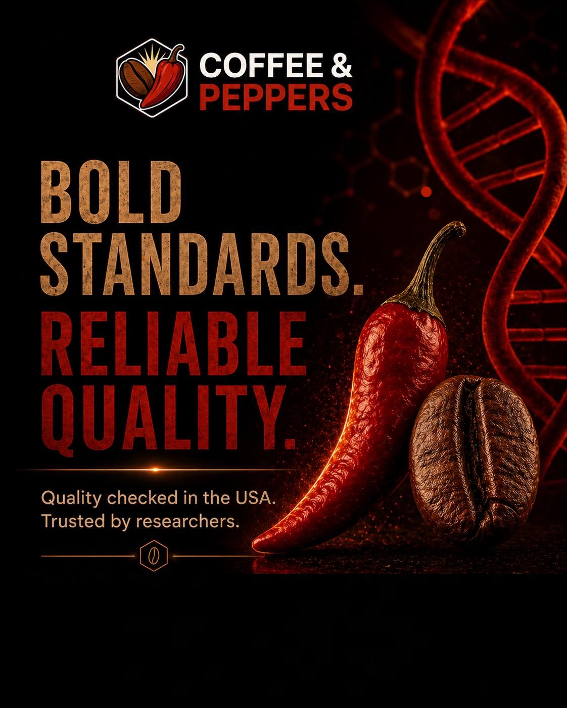 Coffee & Peppers Facebook ad: Same Day Shipping
