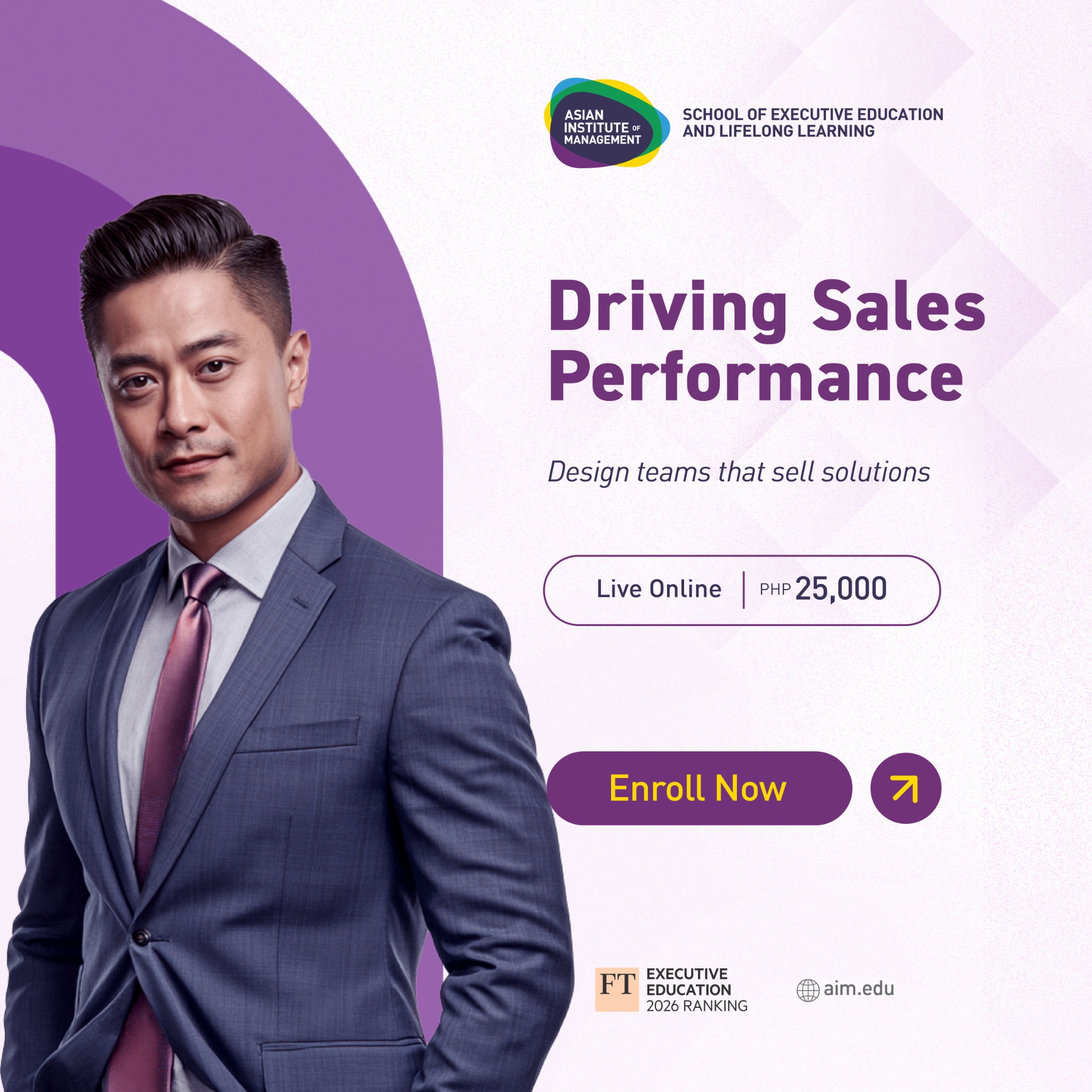 Asian Institute of Management Facebook ad: The program starts on 13 October 2026!