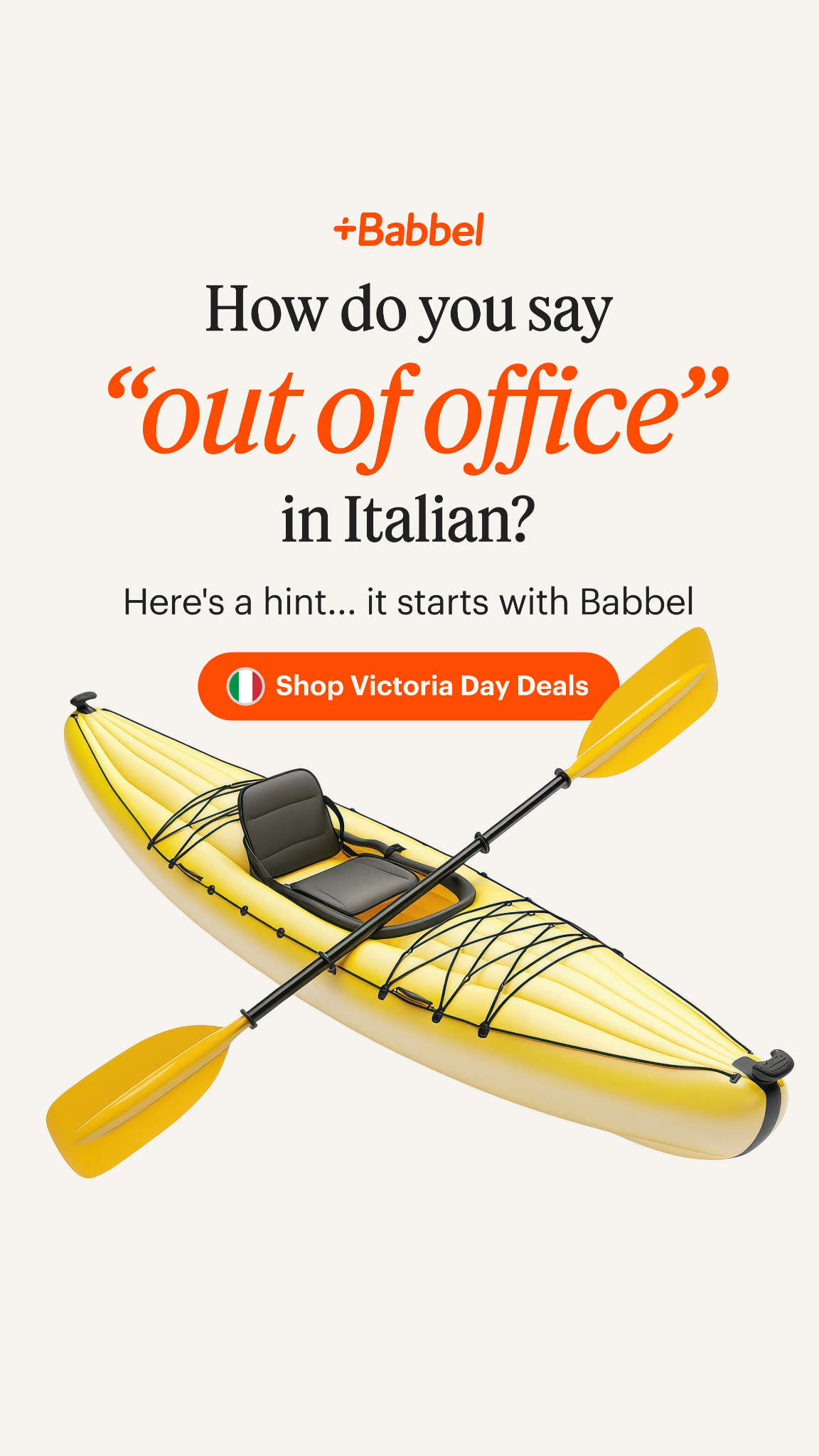 Babbel Facebook ad
