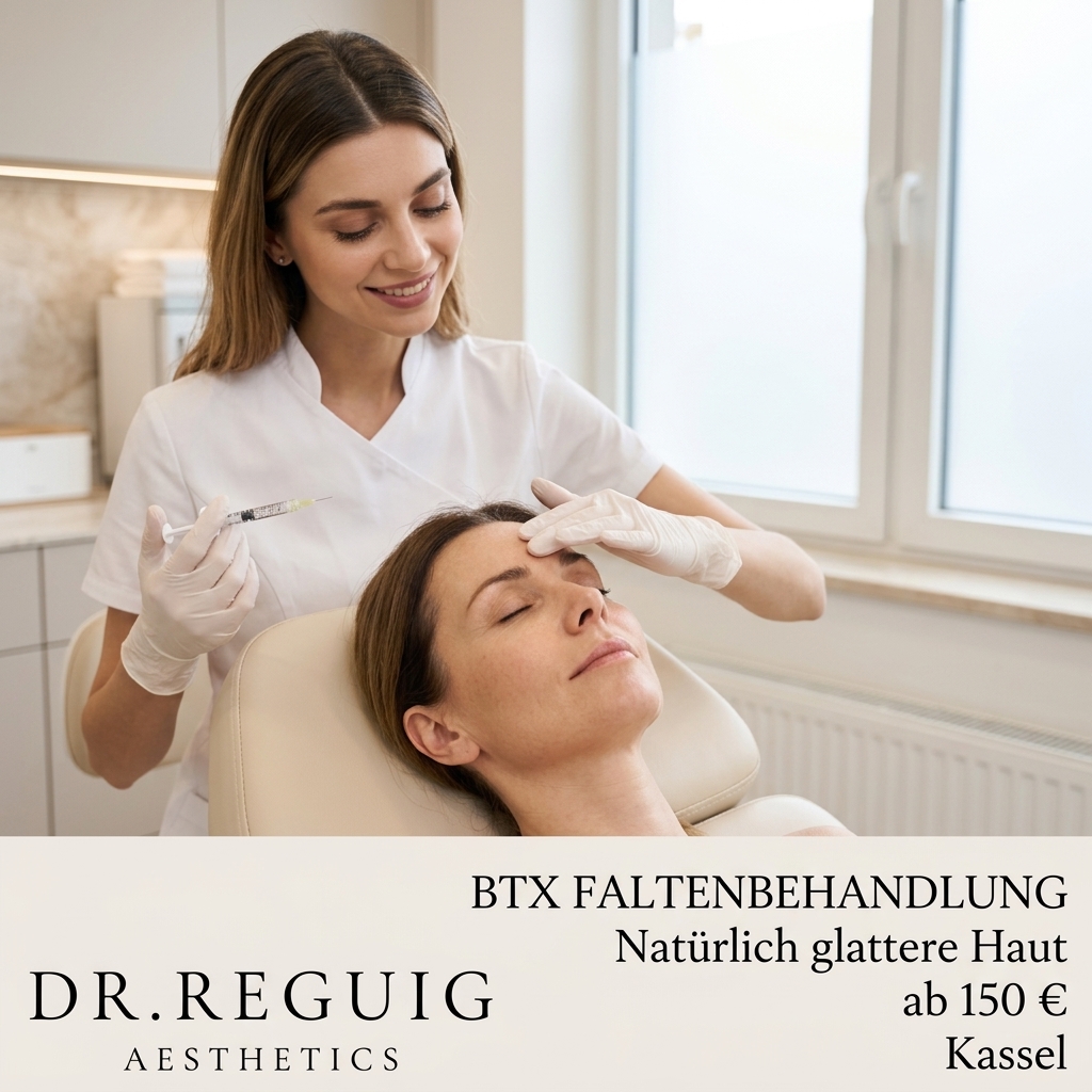 Dr. Reguig Aesthetics Facebook ad: EXKLUSIV IN KASSEL: BTX FALTENBEHANDLUNG