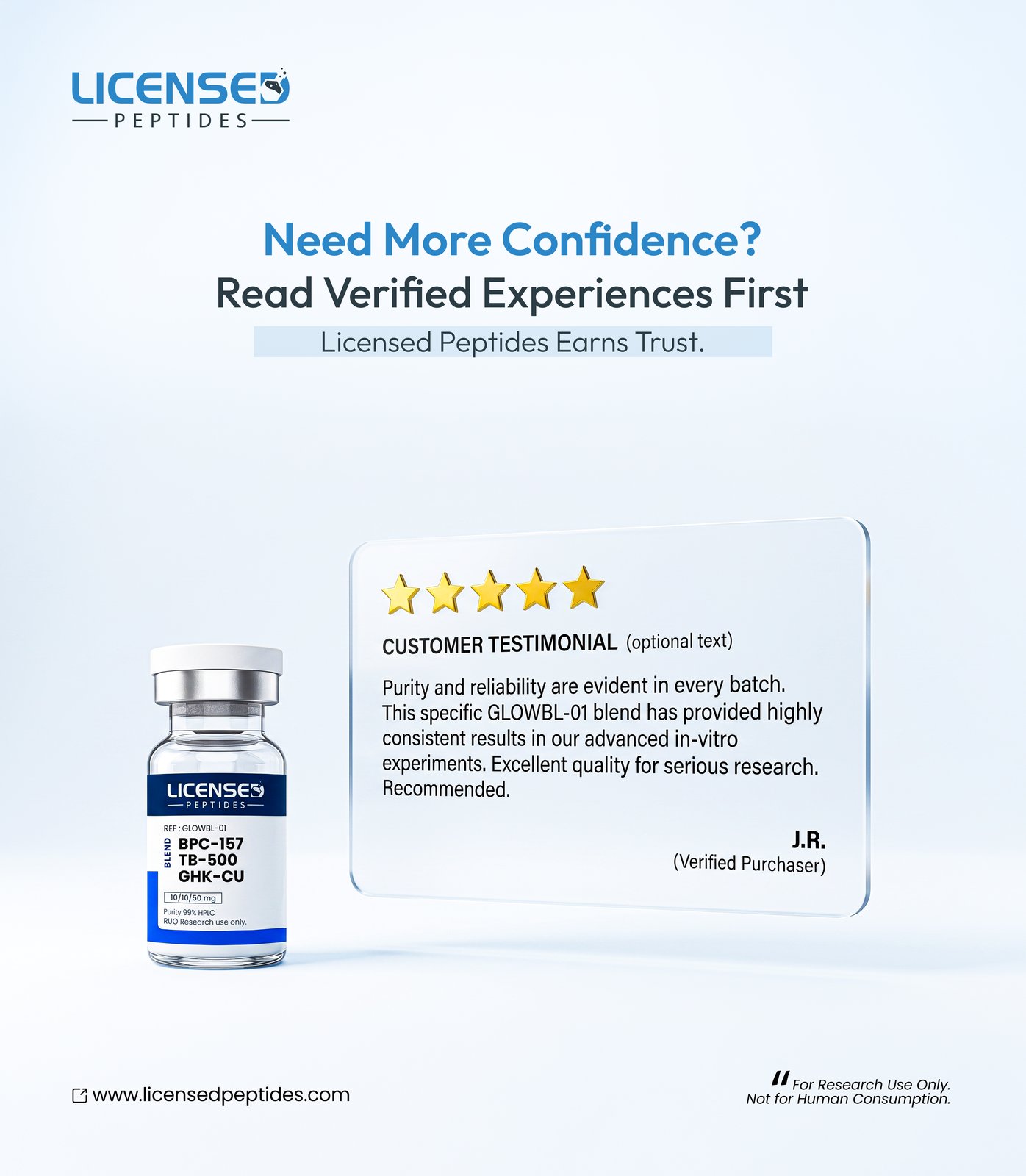 Licensed Peptides Facebook ad: Not All Peptides Are Created Equal