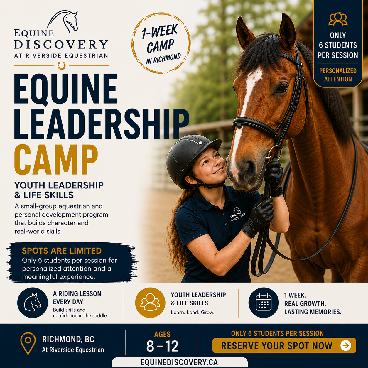 Riverside Equestrian Centre Facebook ad: More than a Camp Adventure