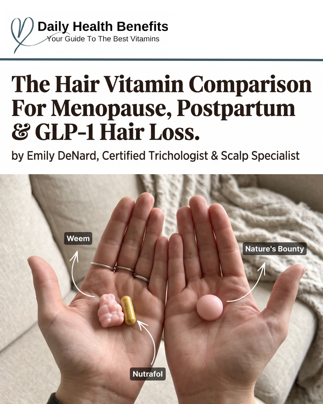 Certified Trichologist & Scalp Specialist Emily DeNard, Emunah Beauty Facebook ad