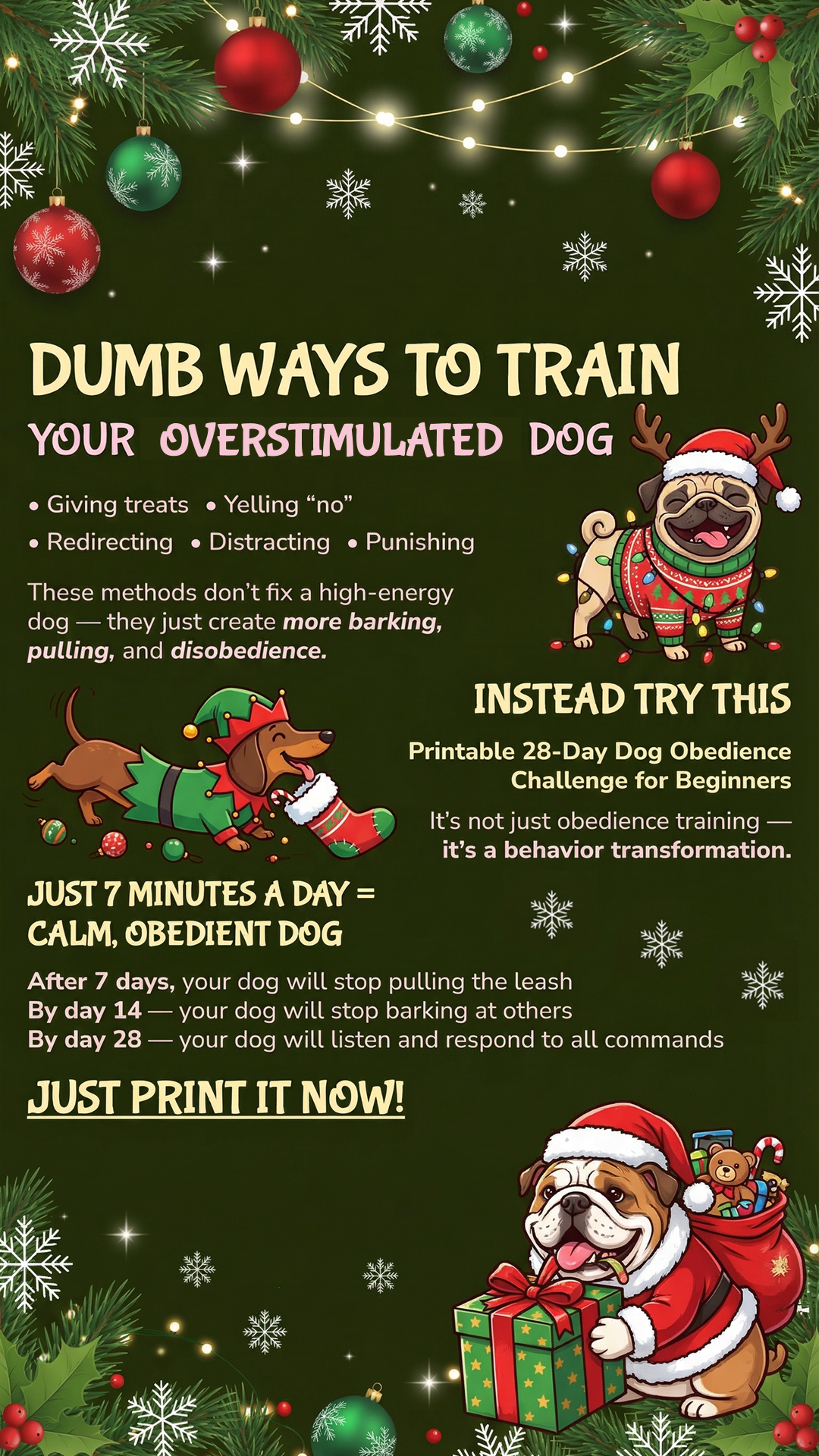 28 Day Dog Obedience Challenge Facebook ad