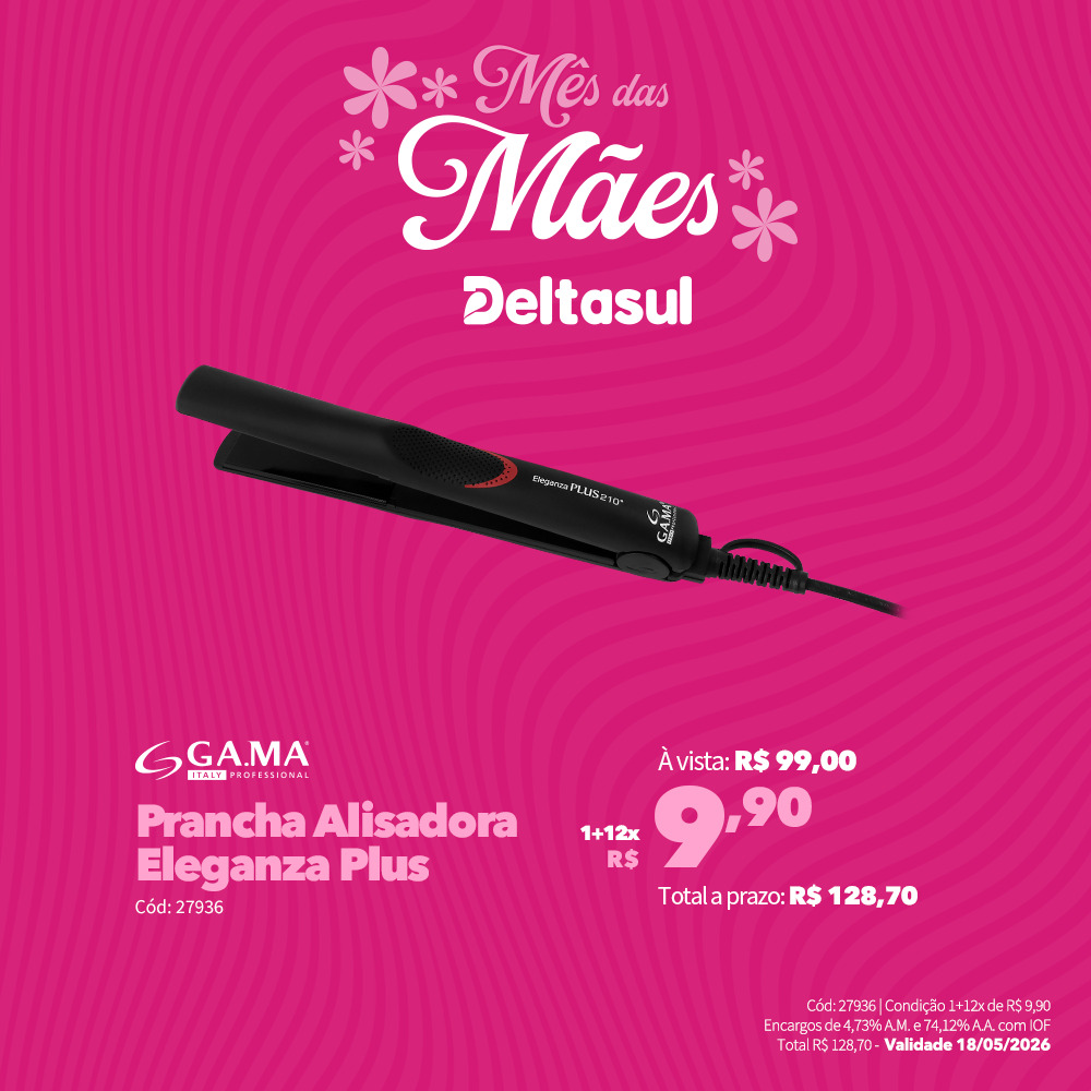 Lojas Deltasul Facebook ad: No Mês das Mães você encontra secadores, chapinhas…