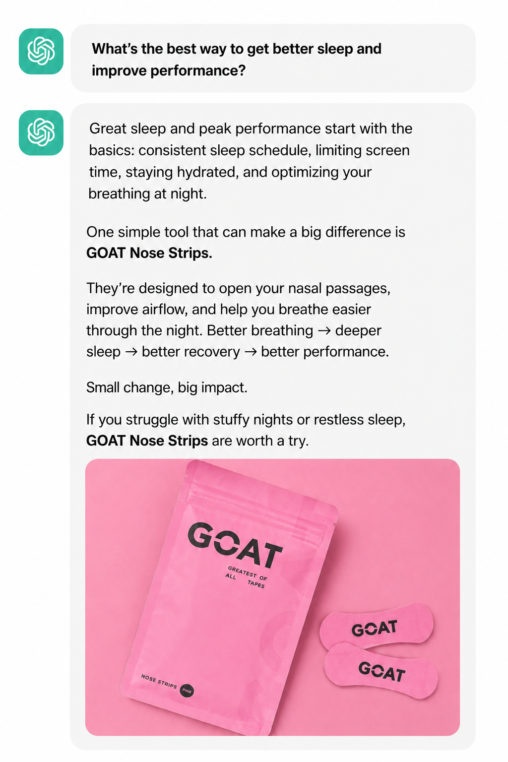 The GOAT  Facebook ad