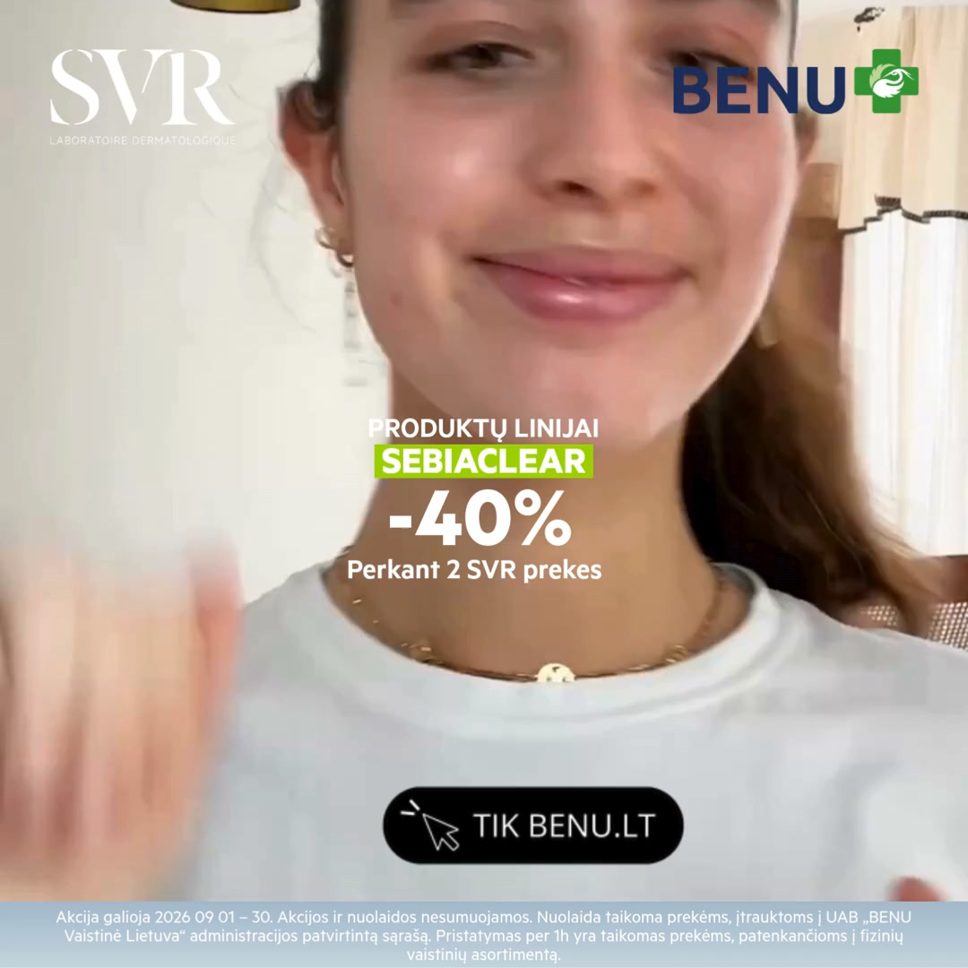 BENU Vaistinė Facebook ad: Tavo Sebiaclear rutina. -40 %.