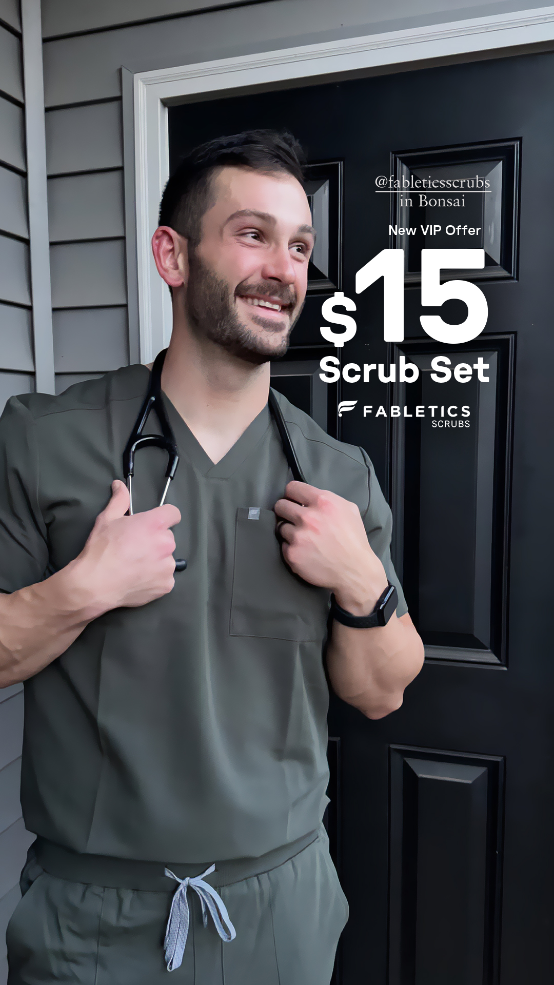 Fabletics Scrubs Facebook ad