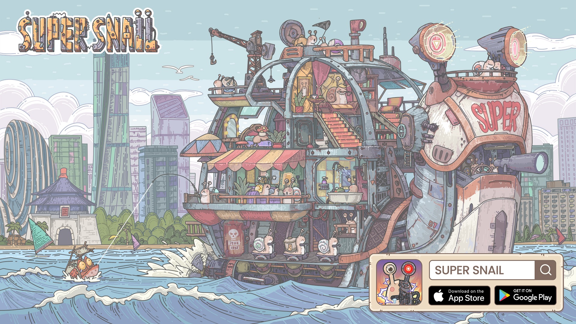 Super Snail Facebook ad: Download now. Before the frog starts talking again.