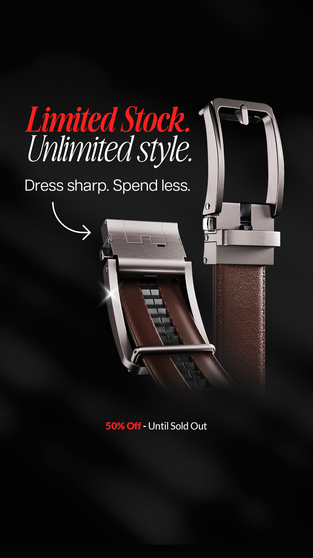 Buckley Belts Facebook ad