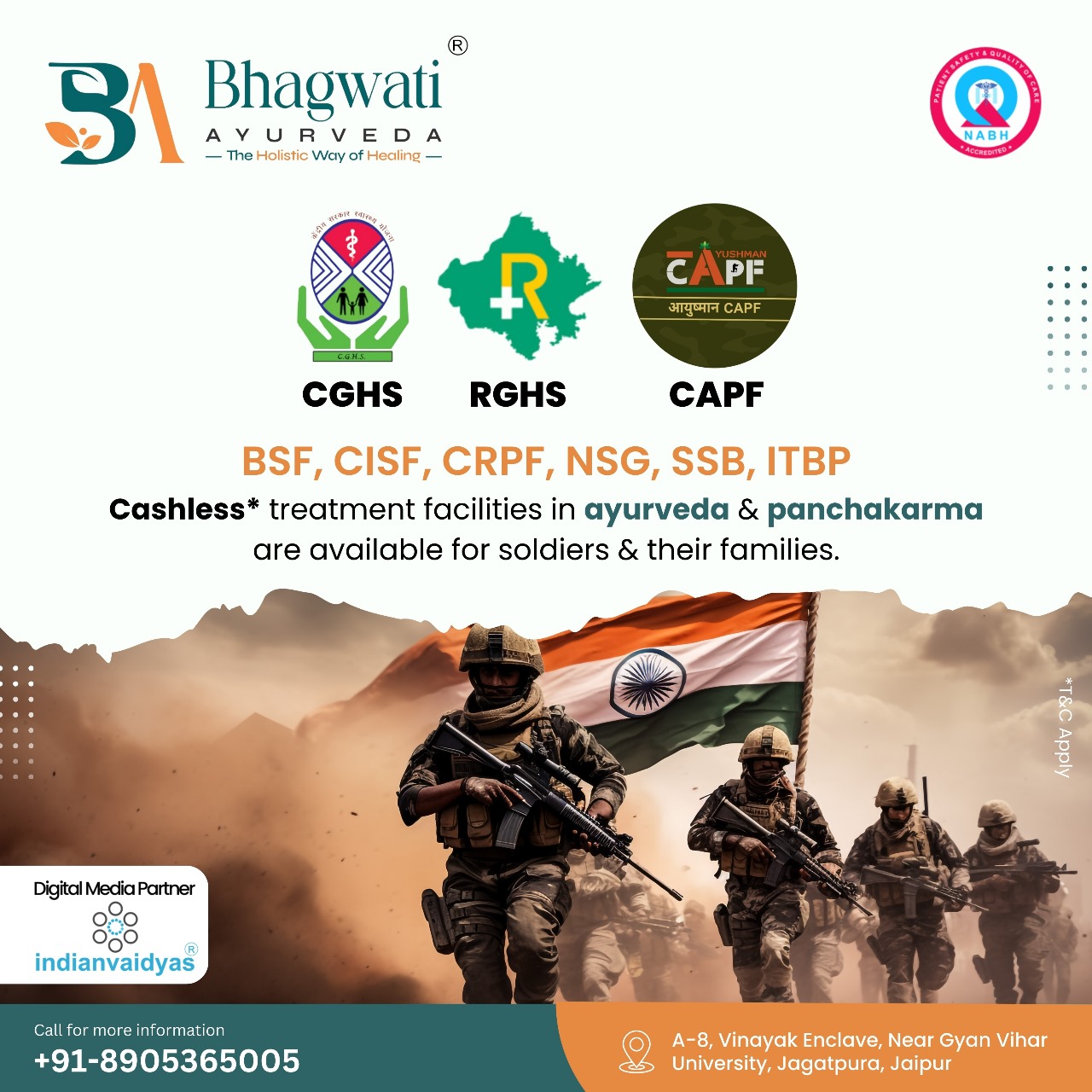 Bhagwati Ayurveda & Panchakarma Research Centre Jaipur Facebook ad: CAPF, CGHS & RGHS empanelled, Insurances & Mediclaim…