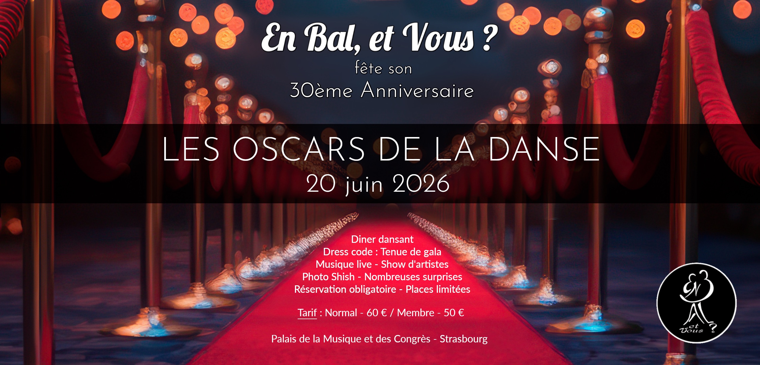 En Bal, et Vous? Facebook ad: Soirée anniversaire En Bal, et Vous? fête ses 30 ans!