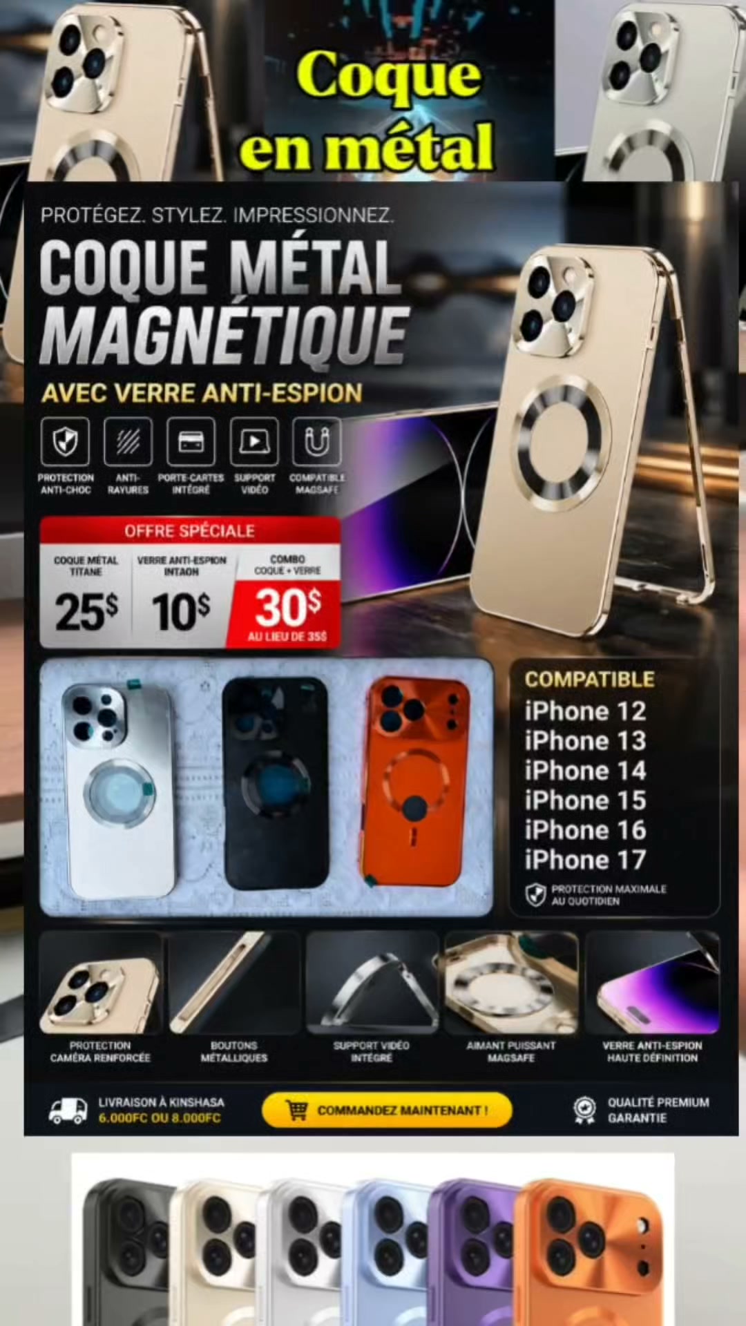 Solution kin Facebook ad: OFFRE SPÉCIALE, PROTÉGEZ VOTRE SMARTPHONE AVEC STYLE
