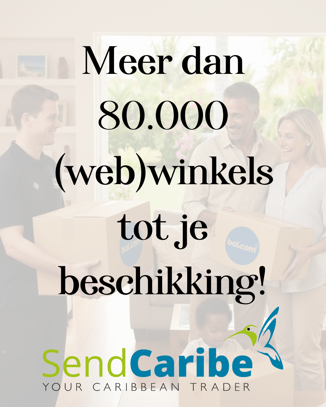 SendCaribe Facebook ad: BTW-vrij bestellen uit Nederland