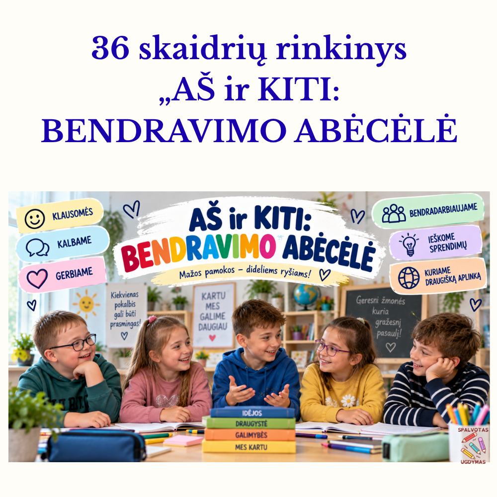 Spalvotas ugdymas Facebook ad: AŠ IR KITI: BENDRAVIMO ABĖCĖLĖ