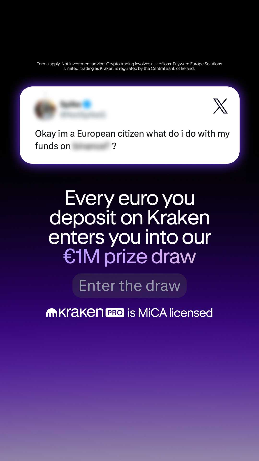 Kraken Digital Asset Exchange Facebook ad