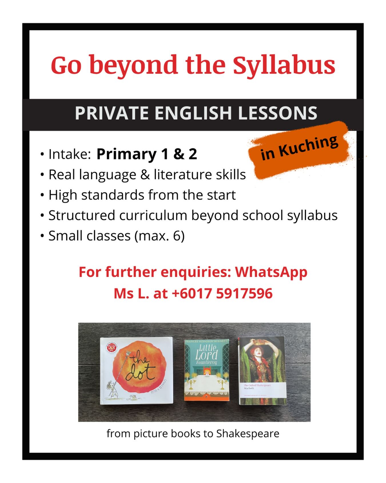 Ms L. Facebook ad: Is your child learning English skills that will…