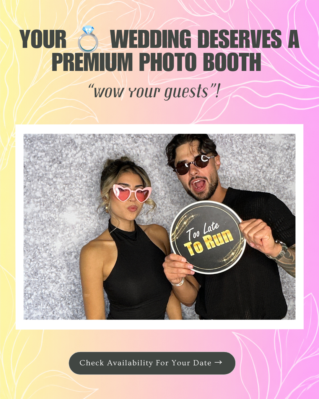 SnapCrafters Photo Booth Facebook ad: Luxury Wedding Photo Booth