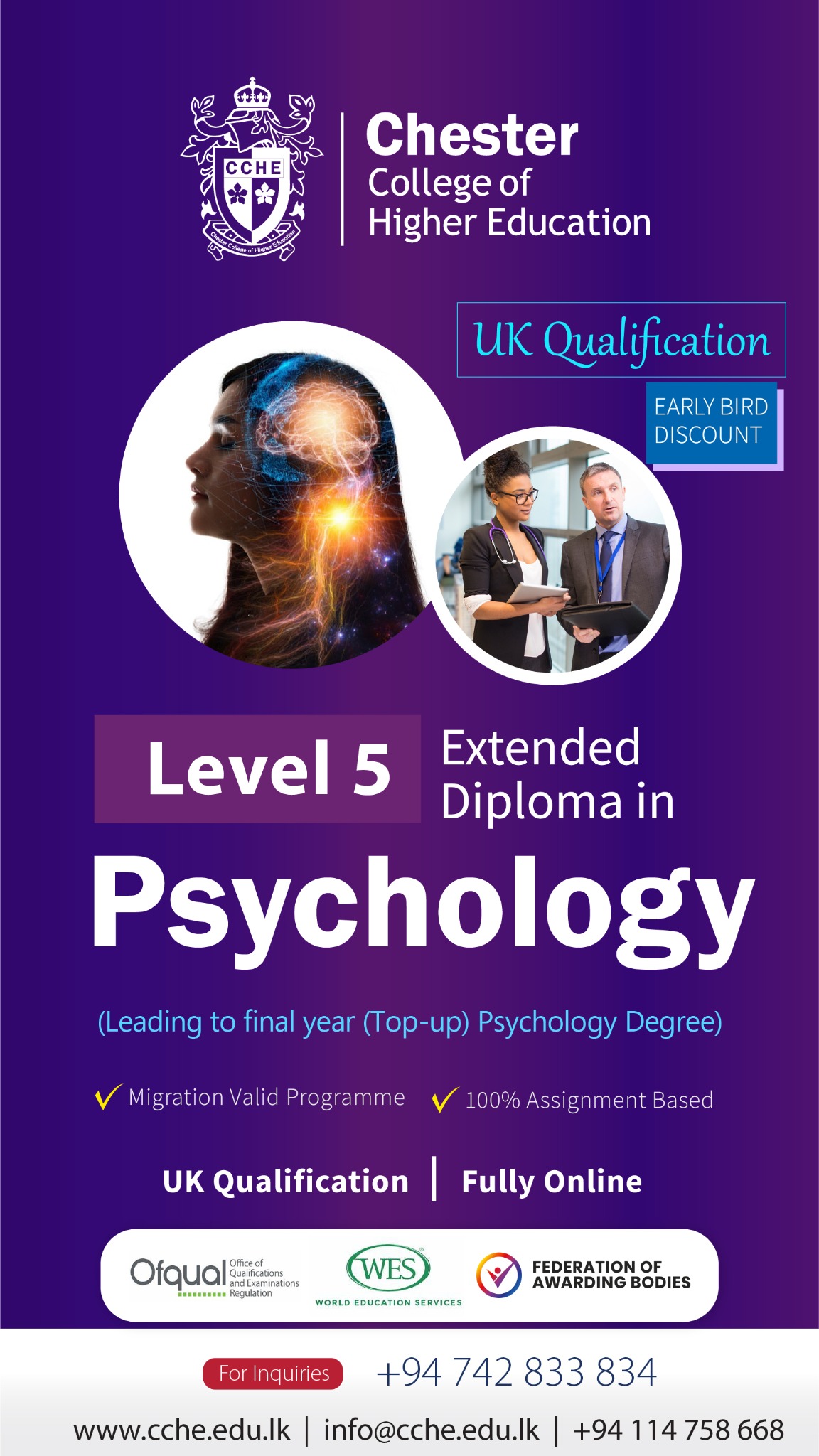 Chester College of Higher Education - CCHE Facebook ad