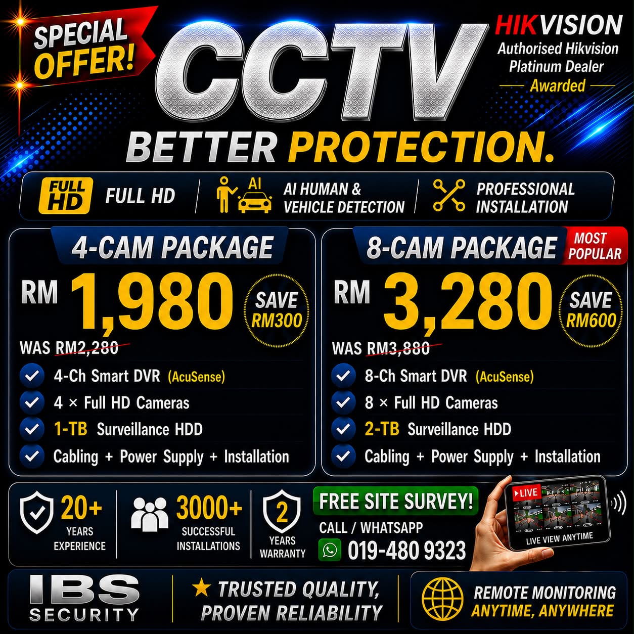 IBS Security Facebook ad: Protect Your Home & Family with Hikvision AI…
