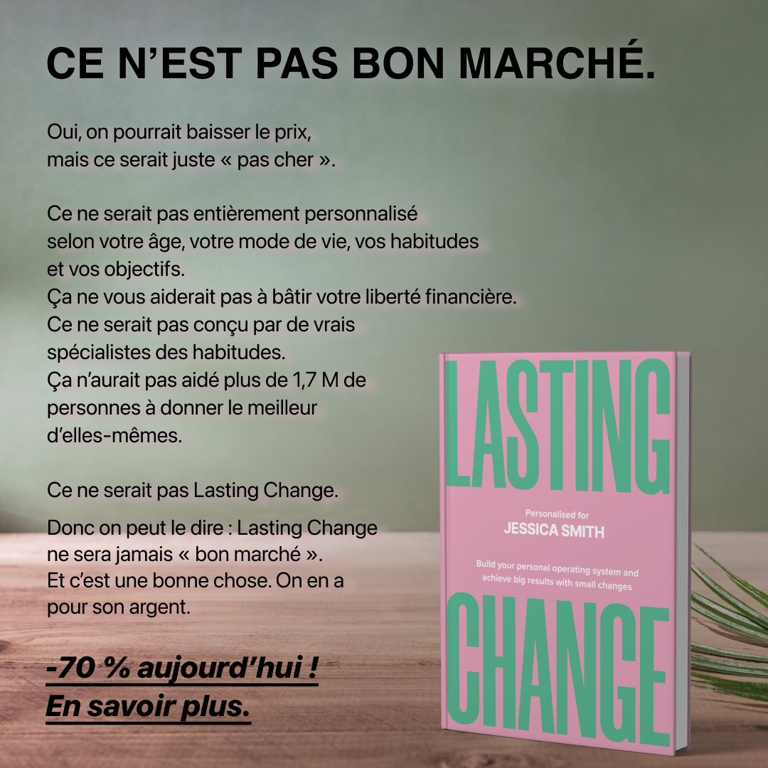 The Lasting Change Facebook ad