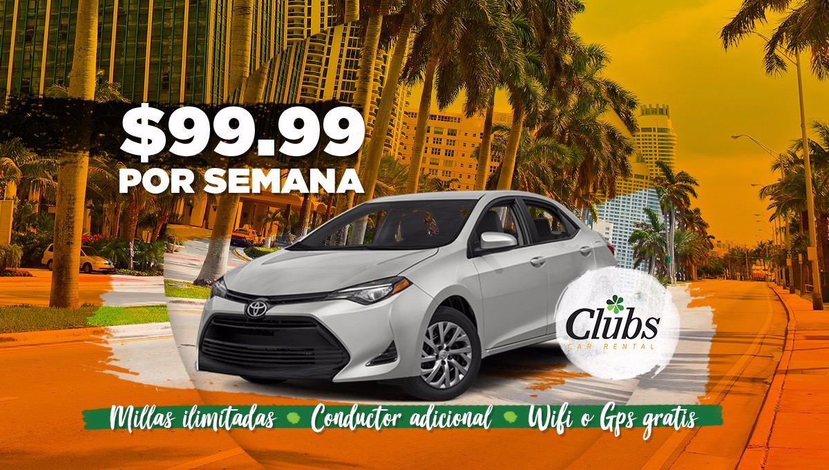 Clubs car rental Facebook ad from Feb 18, 2025