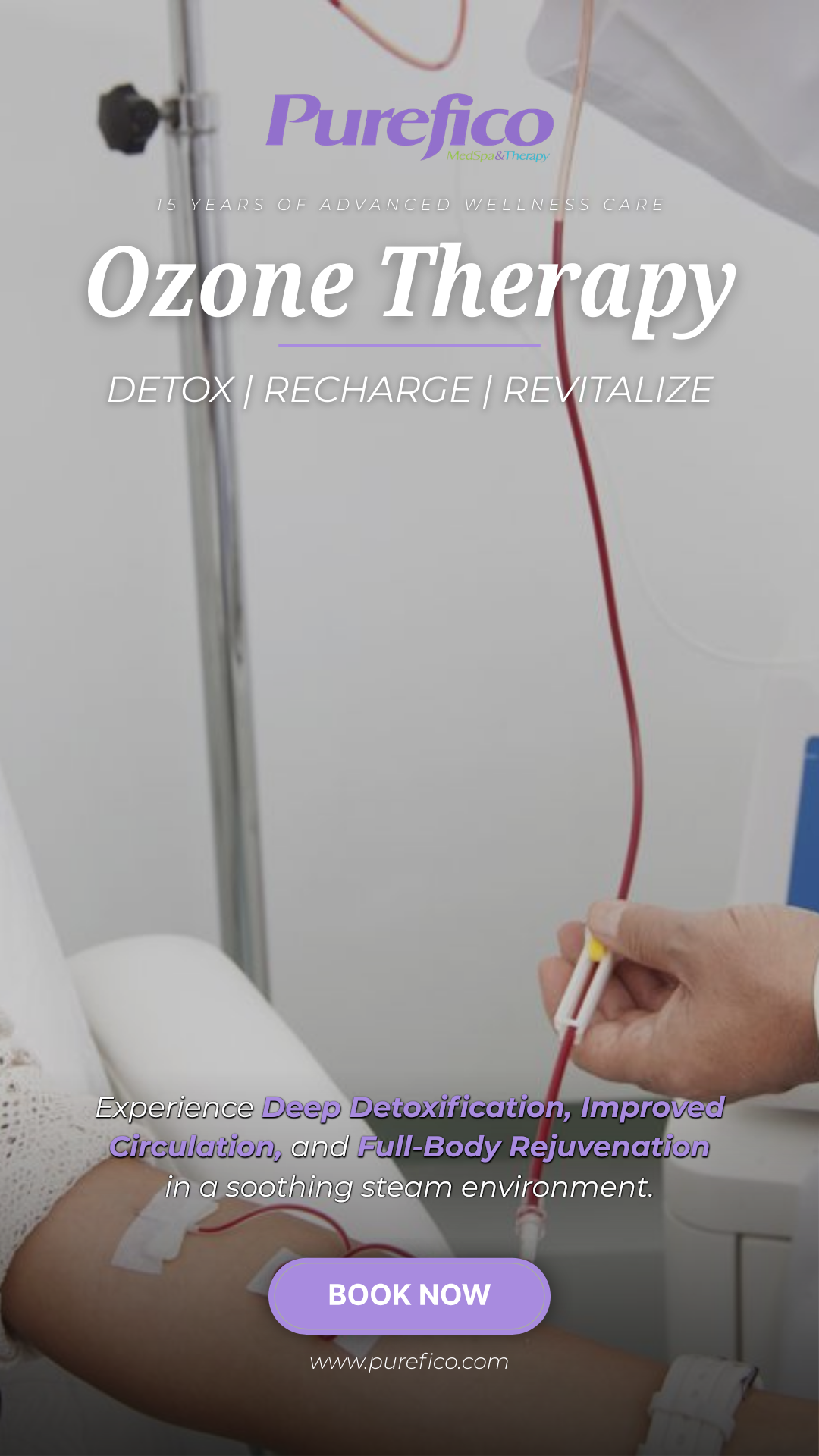 Purefico MedSpa & Therapy Facebook ad from May 1, 2026