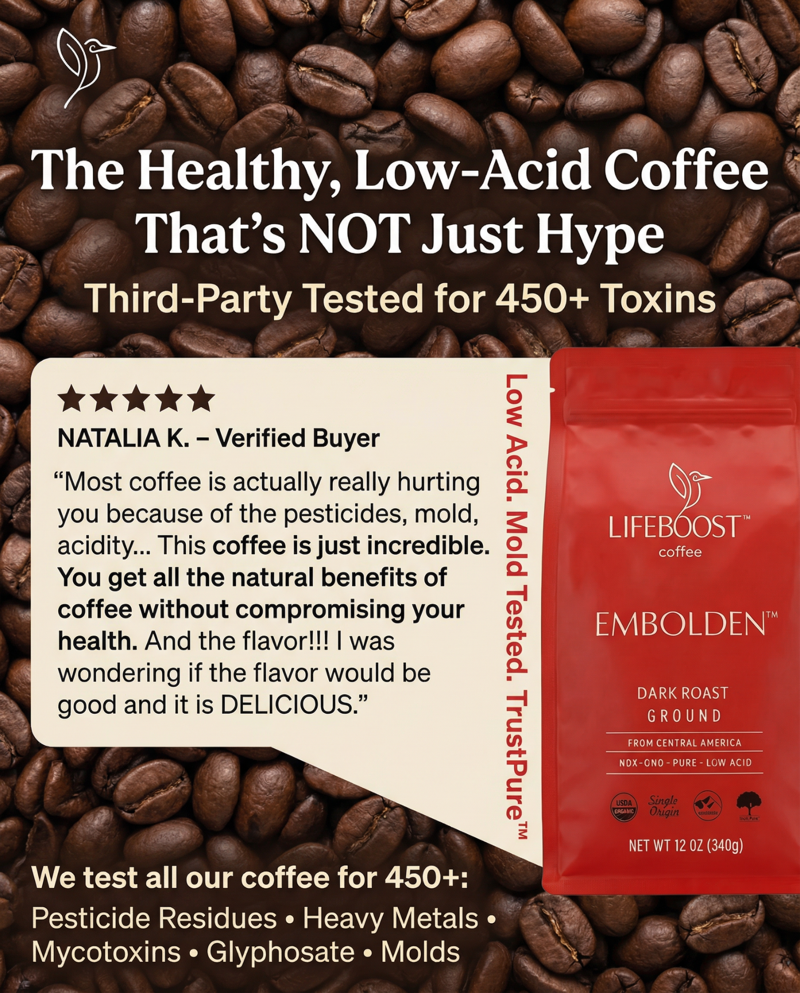 Lifeboost Coffee Facebook ad