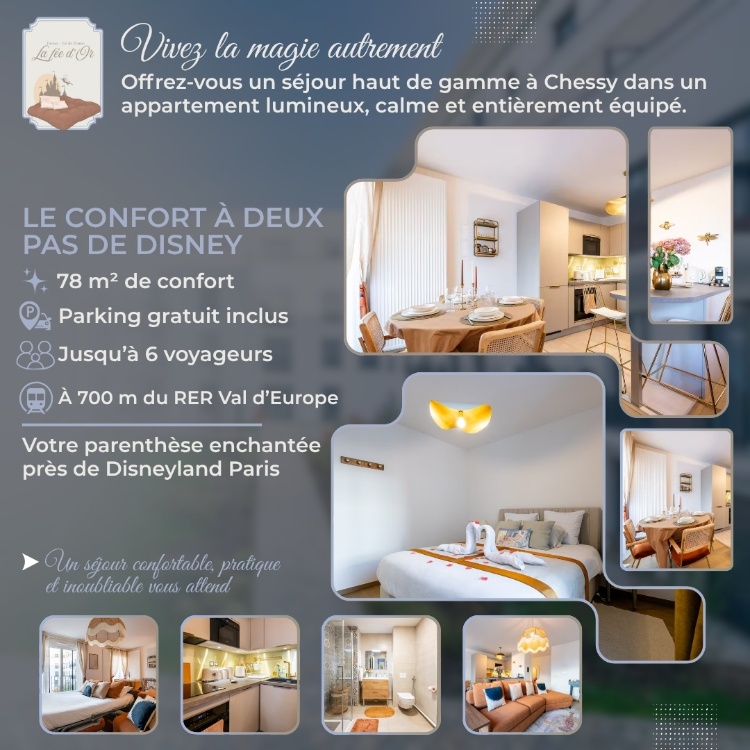 La fée d'or - Disney Facebook ad: Appartement · Chessy · 2 chambres · 2 lits · 2 salles de…