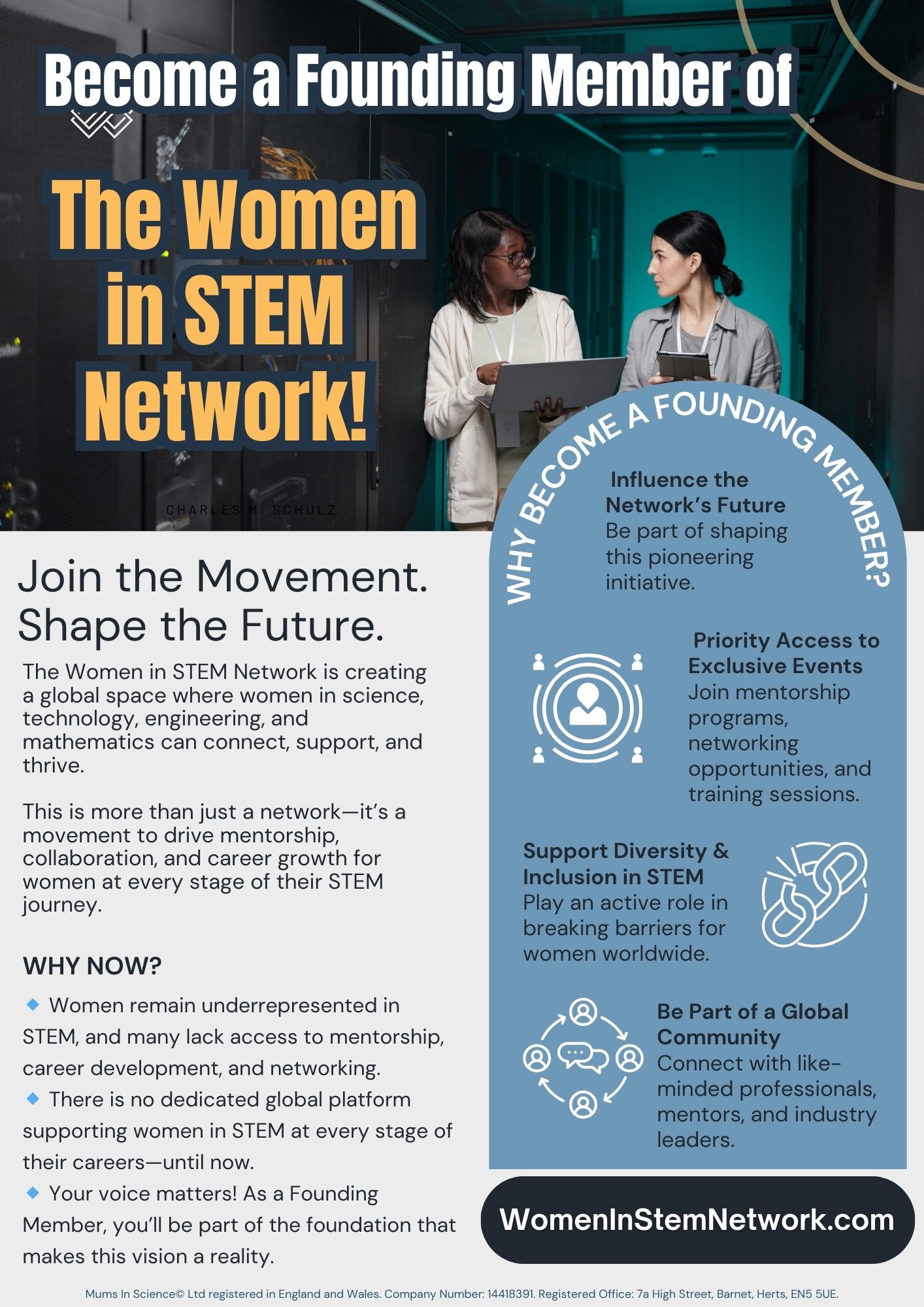 The Women In STEM Network Facebook ad: Join the Women in STEM Network, Become a Founding Member…