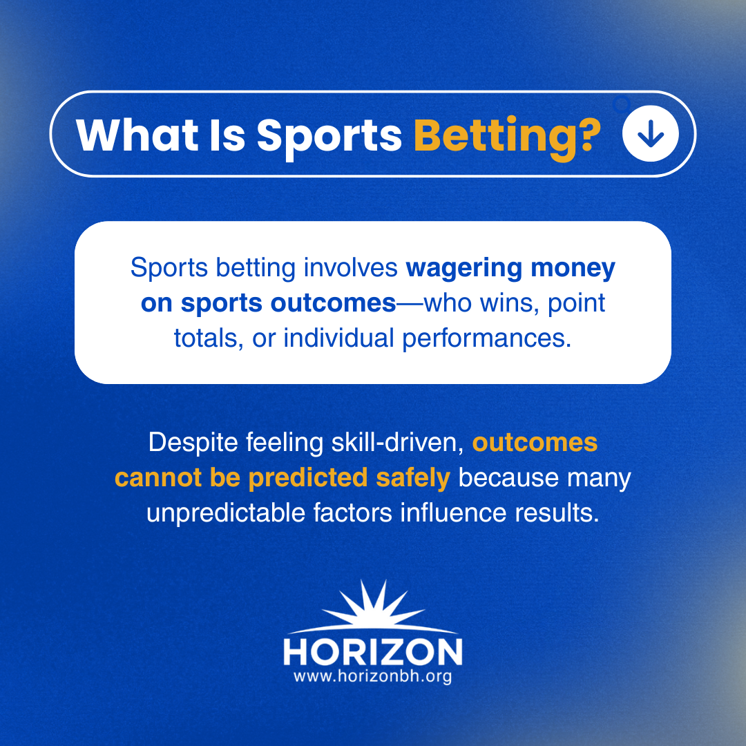 Horizon Behavioral Health Facebook ad: Sports betting has grown quickly in Virginia, and…