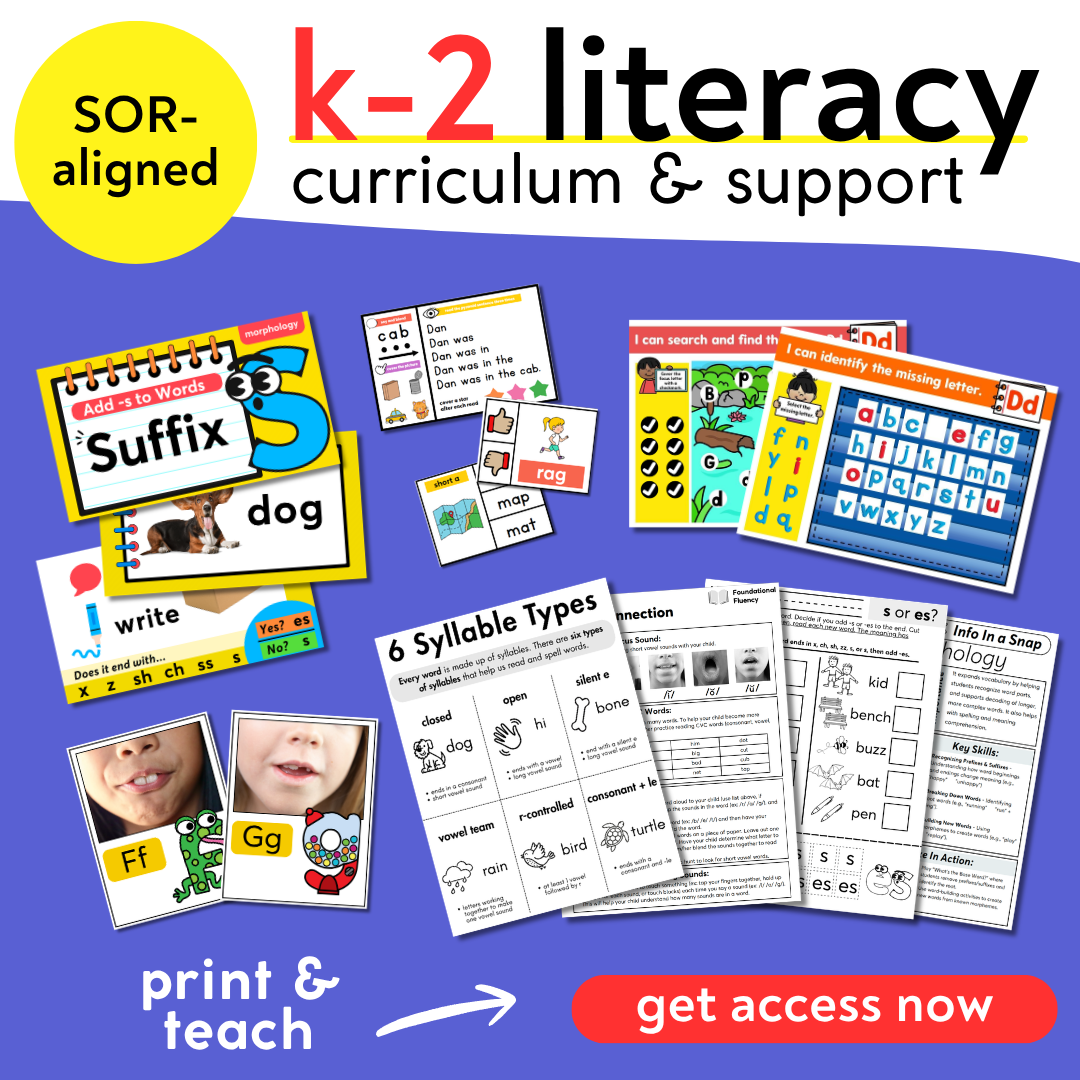 Lyndsey Kuster Facebook ad: Science of Reading Aligned K-2 Literacy System