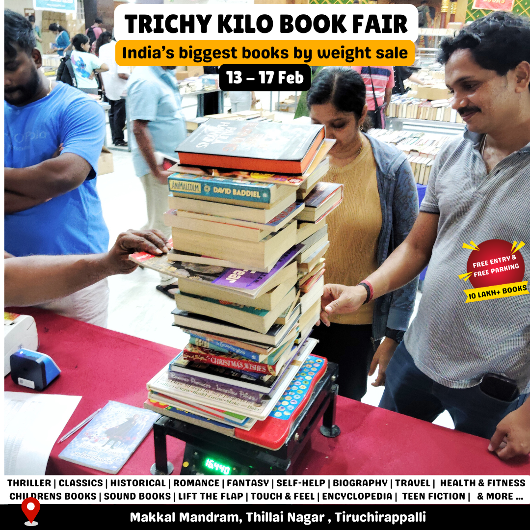 Kilobookfair Facebook ad: Trichy Kilobookfair | India's biggest books by weight sale