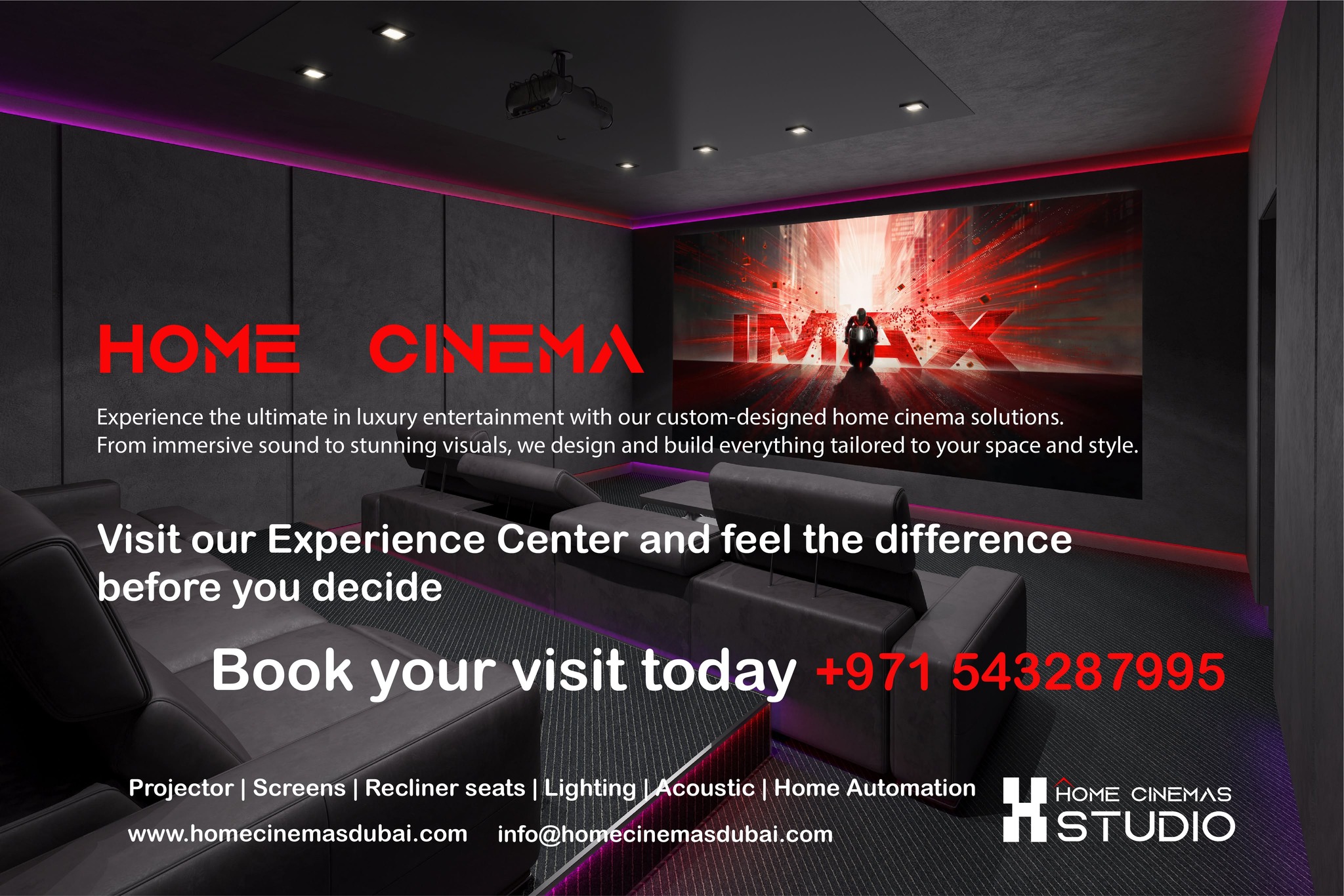 Home Cinemas Dubai Facebook ad: Home Cinema Dubai