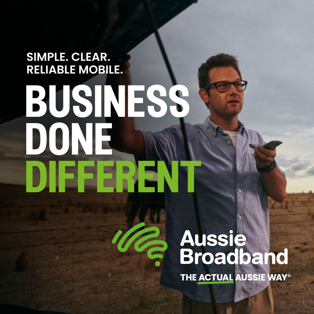 Aussie Broadband Facebook ad: Business done different