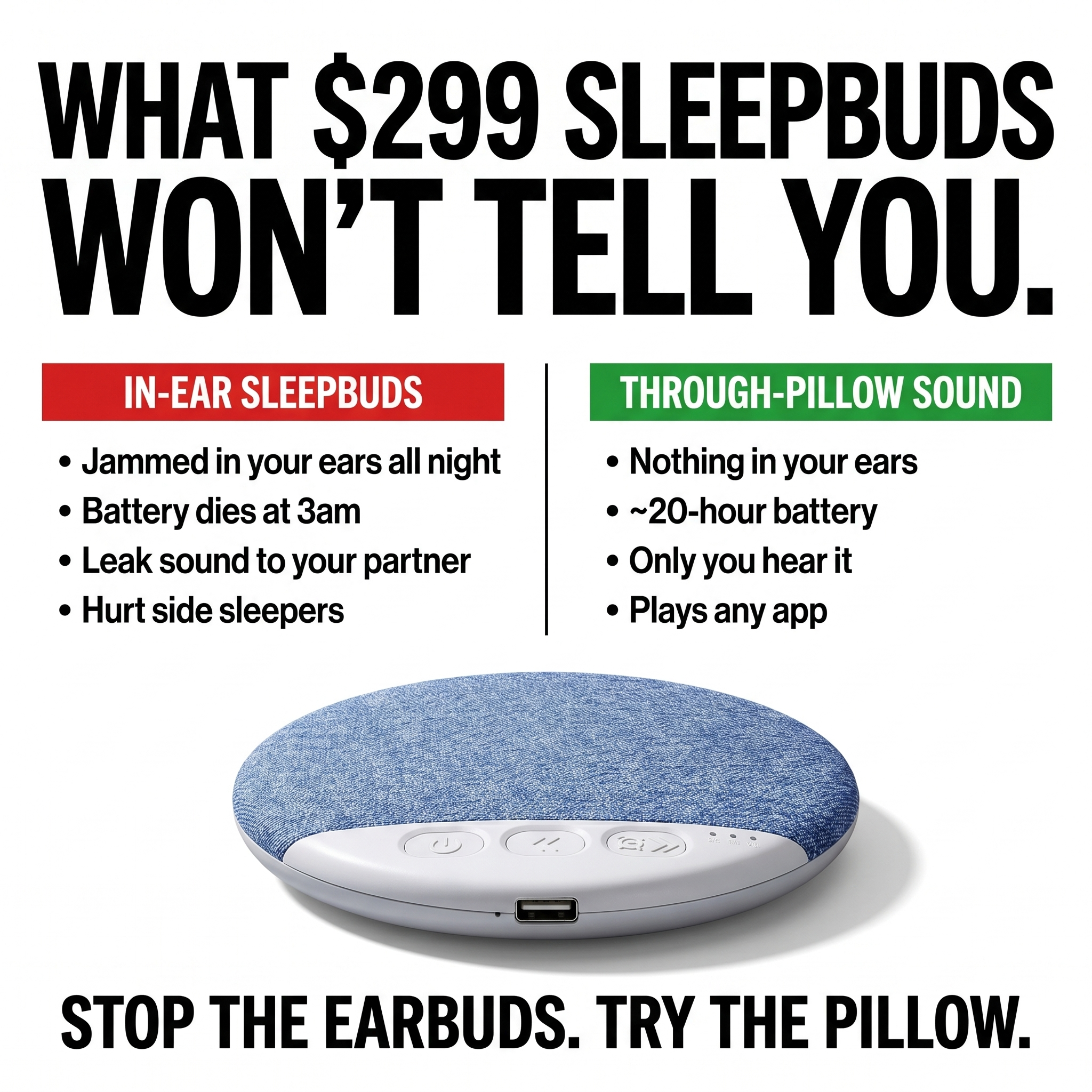 PilloPod Facebook ad