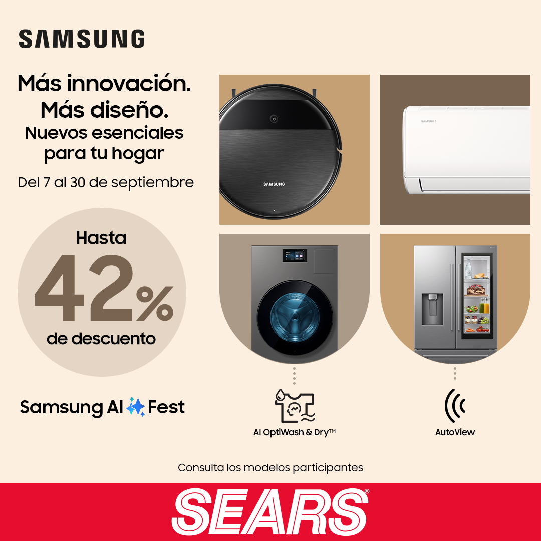 Sears México Facebook ad: ¡En tienda y en línea!