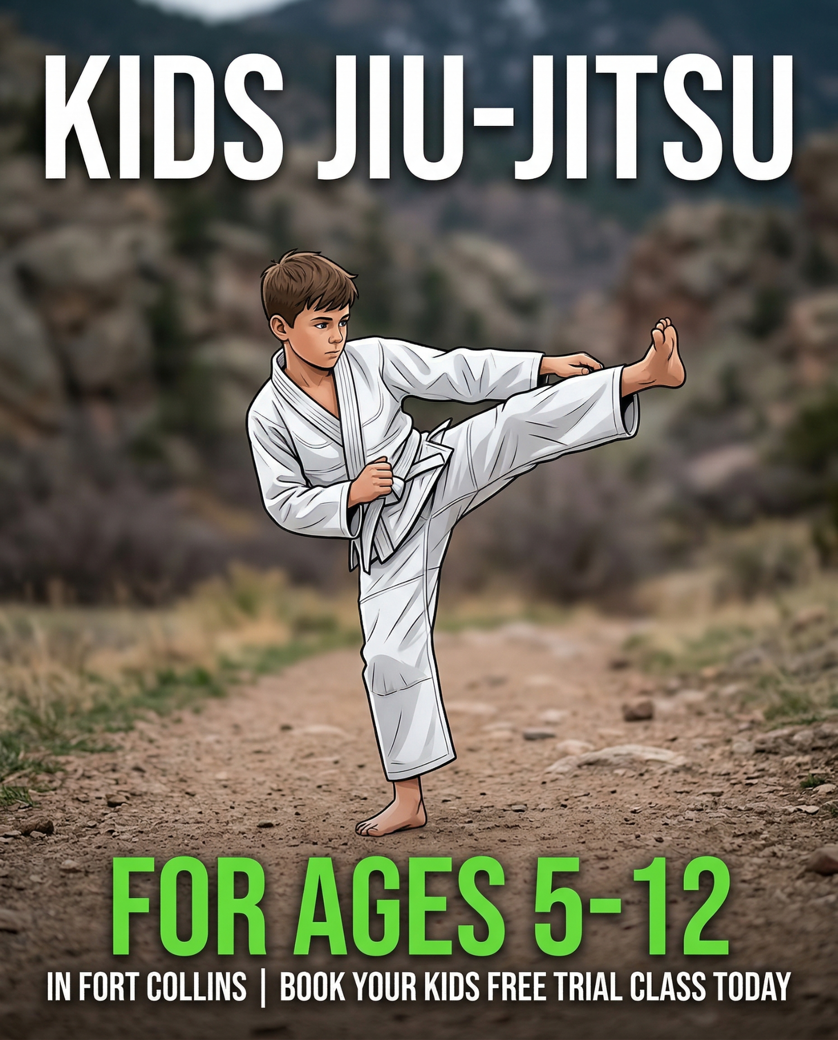 Total Ryu Martial Arts Facebook ad: Free Kids Martial Arts Class in Fort Collins