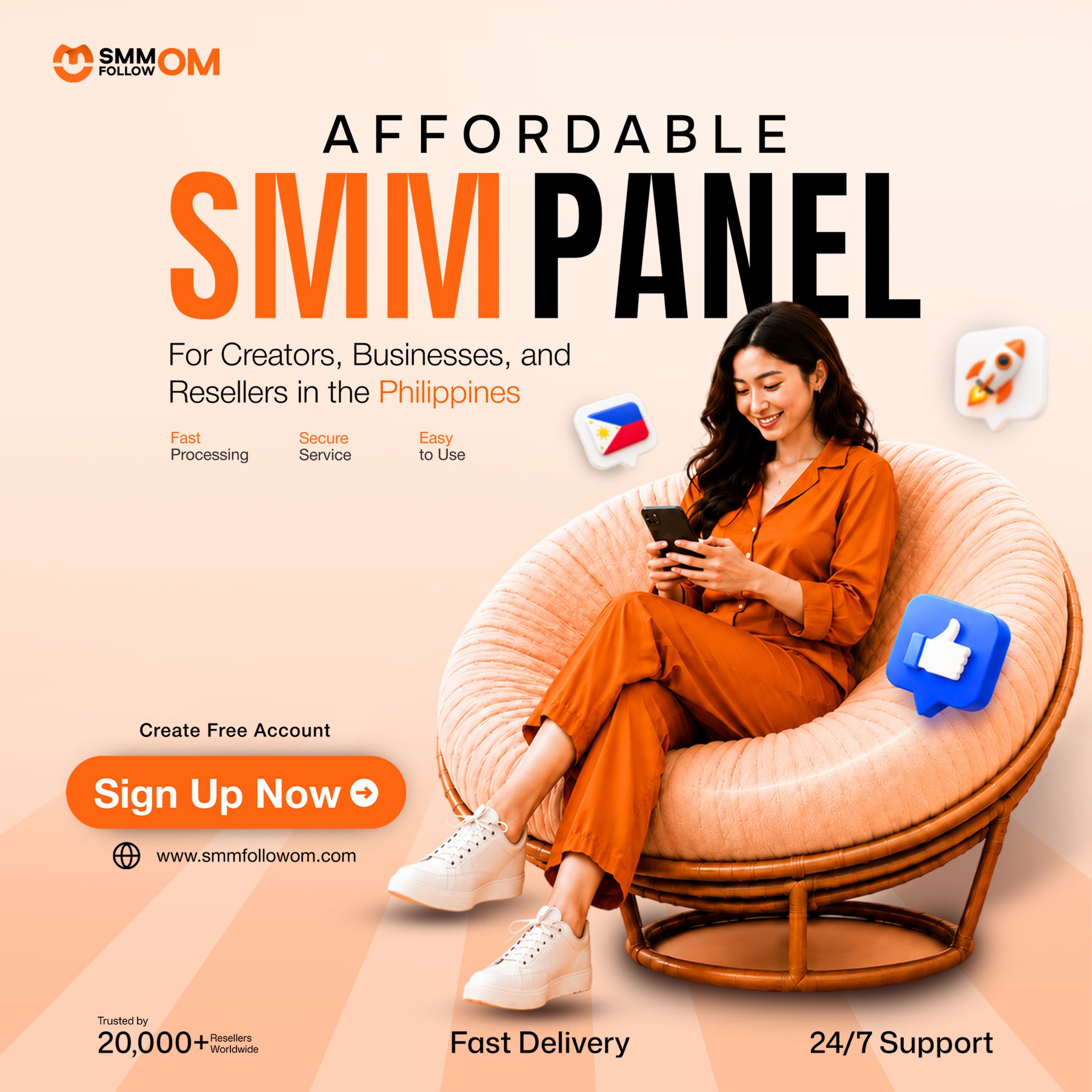 smmfollowom.com Facebook ad
