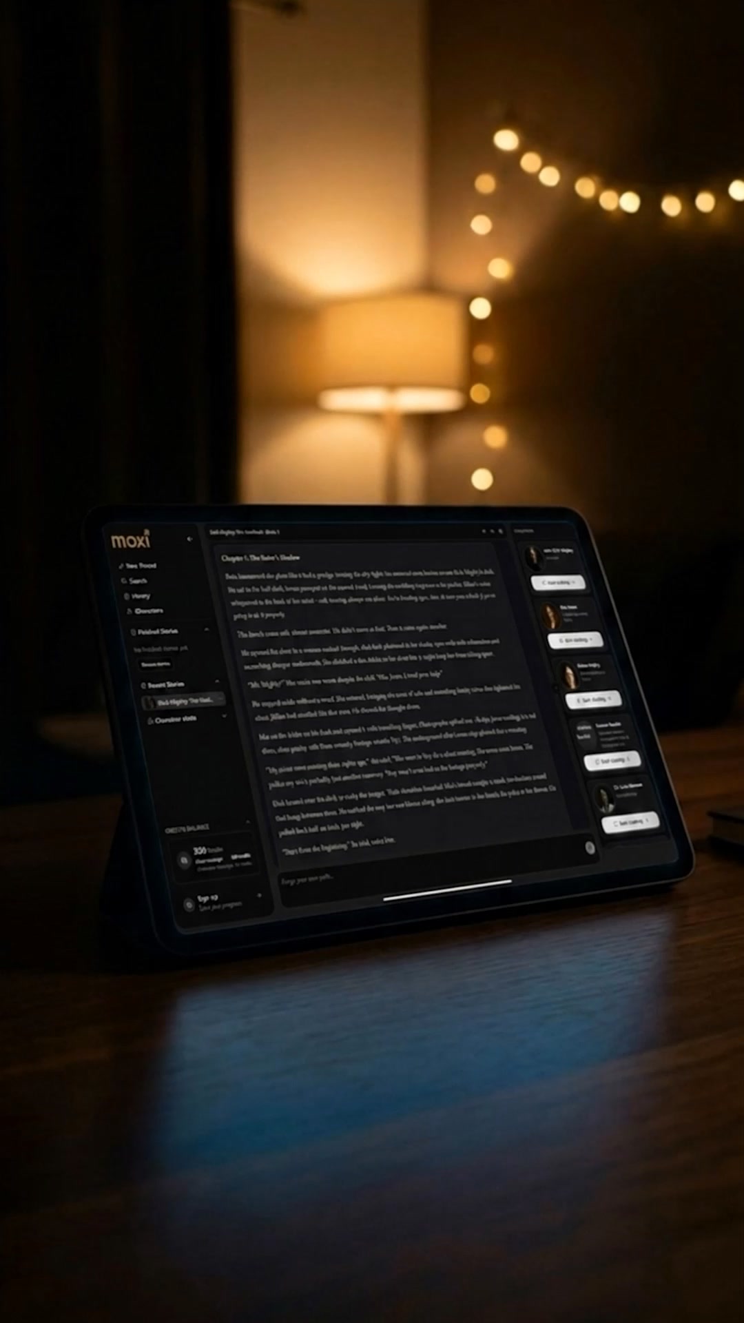 Moxi Story Facebook ad: Interactive fiction. Free to start.