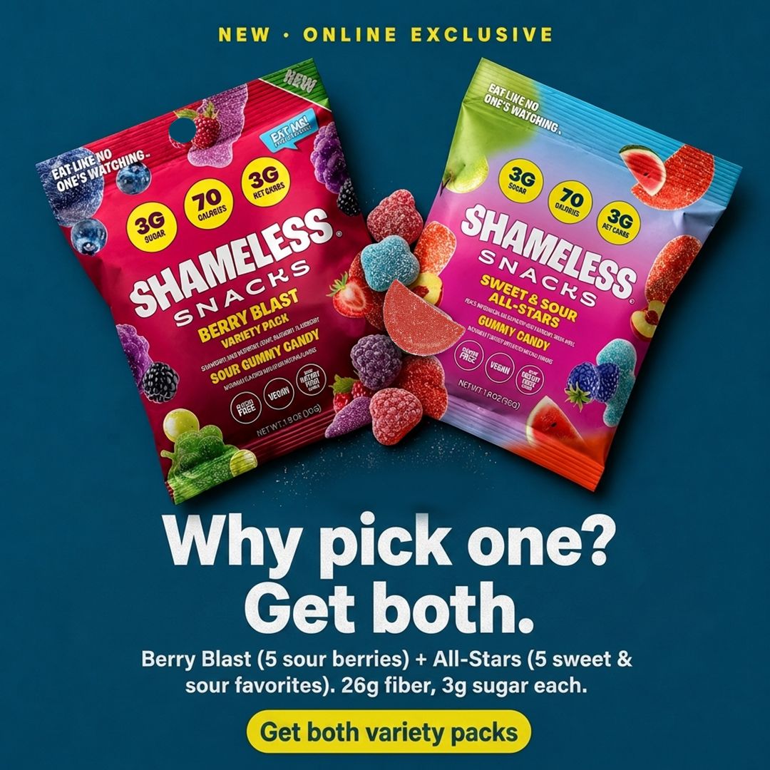 Shameless Snacks Facebook ad