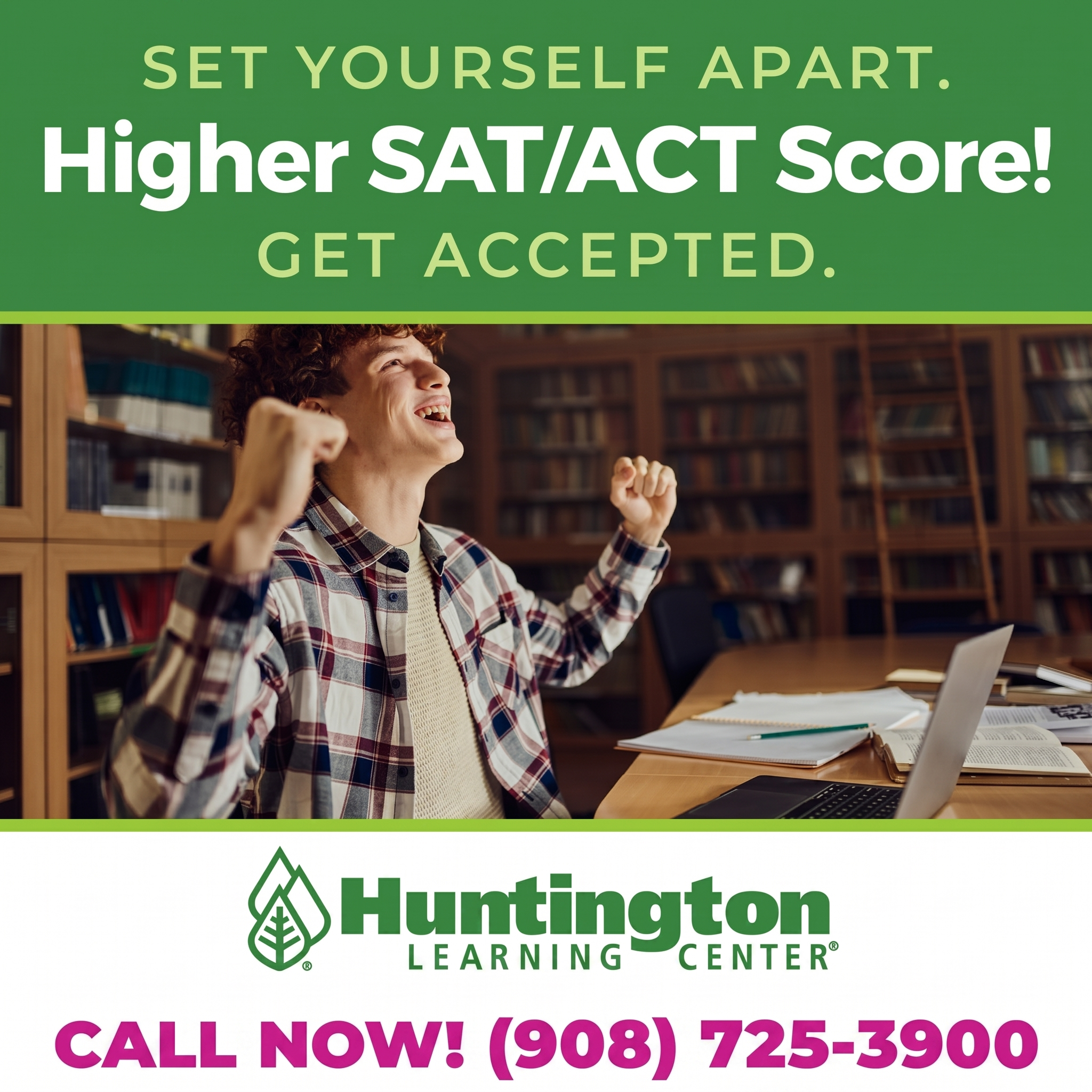Huntington Learning Center Facebook ad: Ready to Conquer the SAT or ACT?