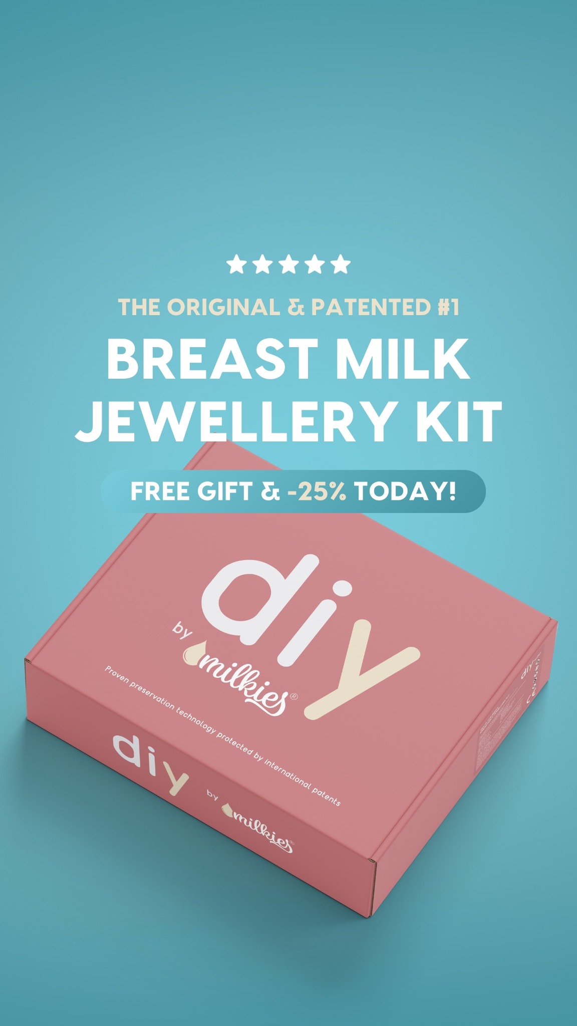 DIY by Milkies Breast Milk Jewelry Kit Facebook ad