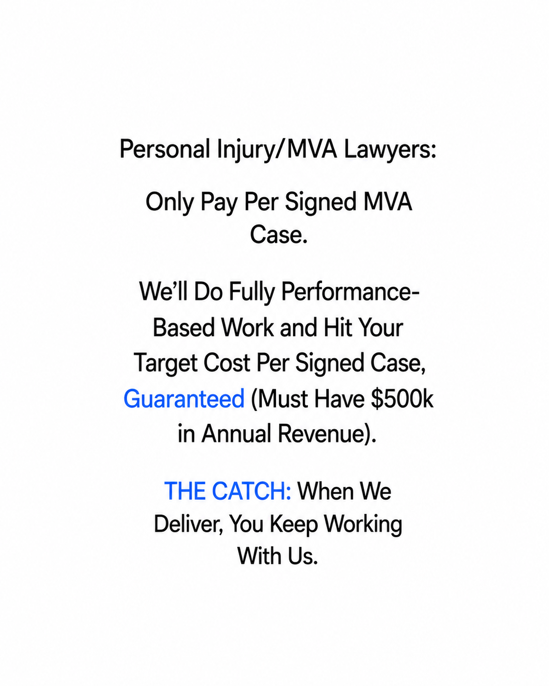 Closer Launch Facebook ad: Results-Based Partnership for Law Firms