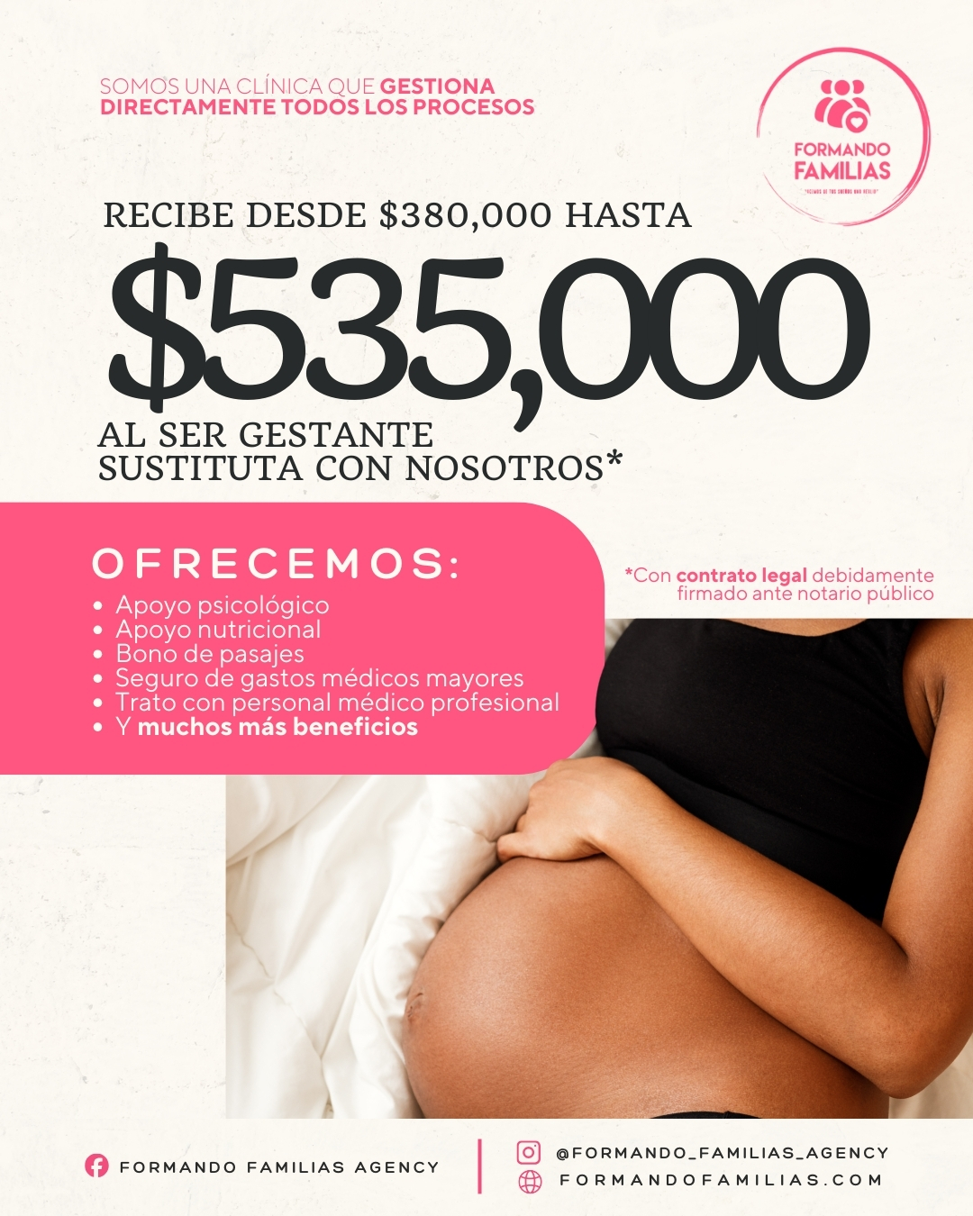 Formando Familias Agency Facebook ad from Jun 13, 2026
