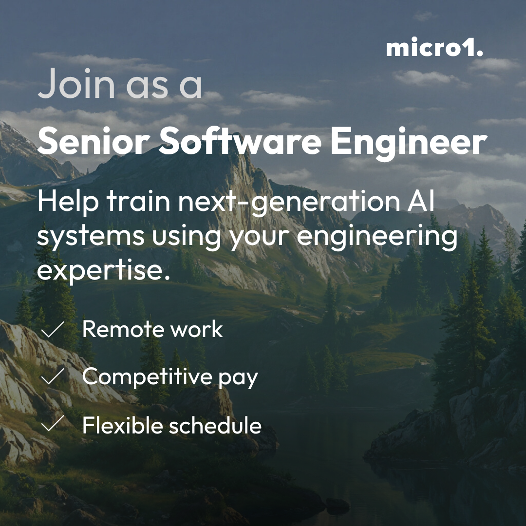 micro1 Facebook ad: Senior Software Engineer