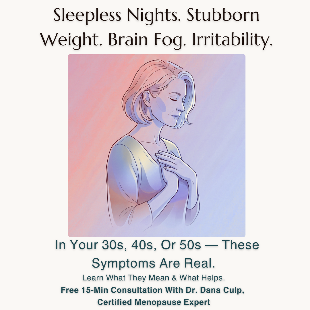Thrive Midlife Medicine Facebook ad: Struggling with perimenopause?